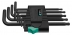 Set inbus Long arm ballpoint-TORX,Black Laser 967PKL/9